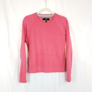 C.Wonder Pink textured sweater sz large
